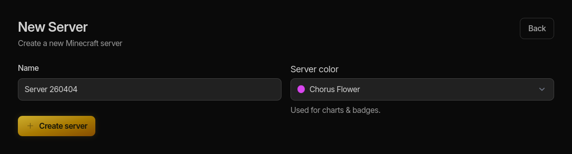 Server Creation